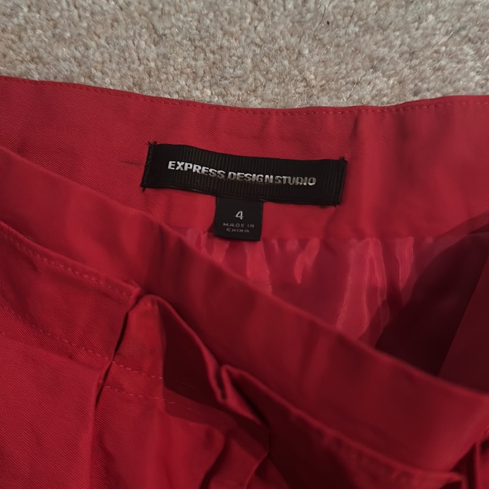 Express Design Studio Red Micro Mini Size 4 - Picture 2 of 4